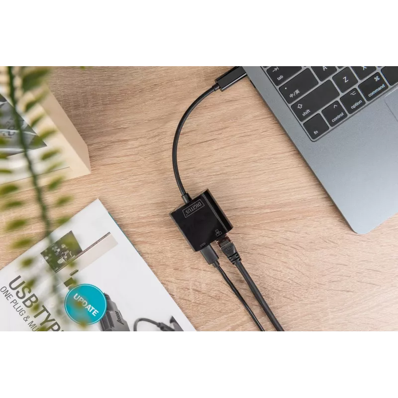 USB Type-C Gigabit Ethernet adapterius Digitus DN-3027