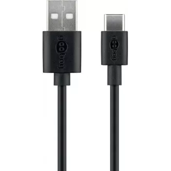 Wentronic Goobay USB laidas USB-A (kištukas) į USB-C (kištukas) USB 2.0 3 A 2,0 m juodas (59122)