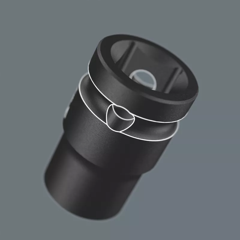 Wera 1/2 colio magnetinė juosta 9 dalių antveržtuvų lizdų rinkinys