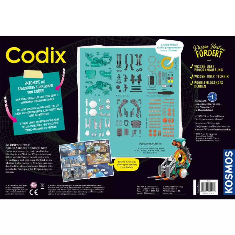 Kosmos Codix konstravimo rinkinys, 8 metai