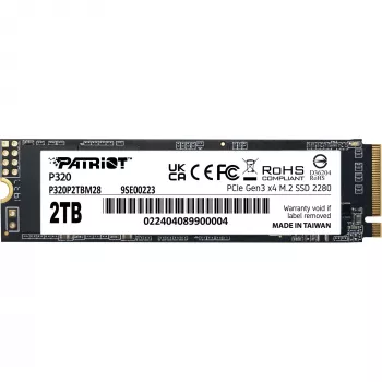 SSD diskas Patriot P320 2TB M.2 2280 PCIe 3.0 x4 NVMe