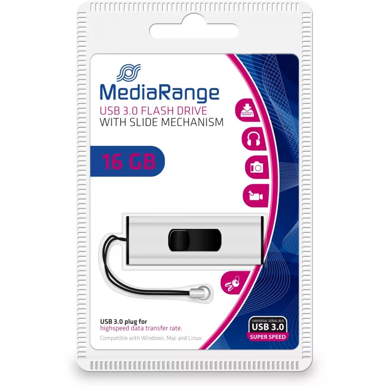USB atmintukas MediaRange 16GB USB Type-A Micro-USB MR915