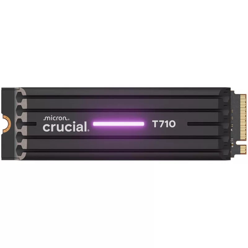 SSD CRUCIAL T710 4 TB M.2 PCIe 5.0 NVMe — 4000 GB, Skaitymas 14500 MB/s, Rašymas 13800 MB/s