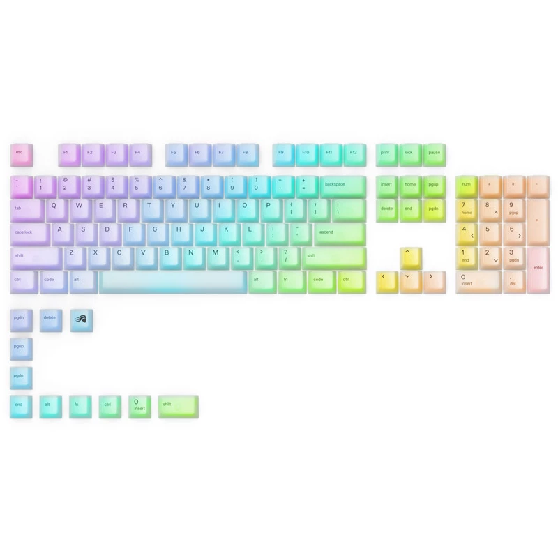 Mechaninis klavišų rinkinys Triton Glorious Polychroma RGB – 115 klavišų, skulptūrinis profilis