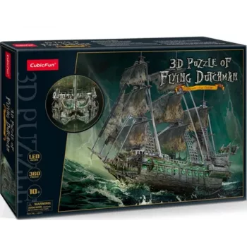 3D LED dėlionė Flying Dutchman modelis L526H – surinktas šviečiantis laivas