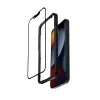 Grūdinto stiklo apsauginis stikliukas Crong iPhone 16e / 14 / 13 / 13 Pro — 3D pilnas padengimas