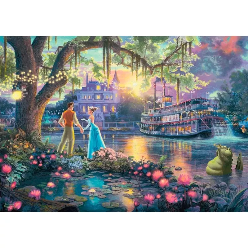Thomas Kinkade Studios: Disney Dreams Collection - Princesė ir varlė, Dėlionė 1000 dalių