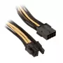 Laidas SilverStone PCI-8-Pin į PCIe-6+2-Pin, 250mm - juodas/auksinis
