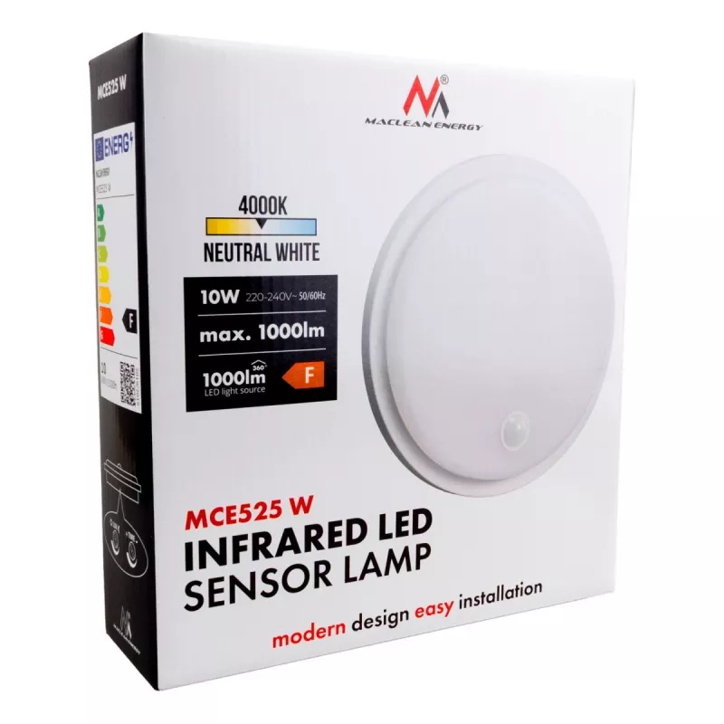 LED lauko šviestuvas su judesio davikliu MACLEAN MCE525 W