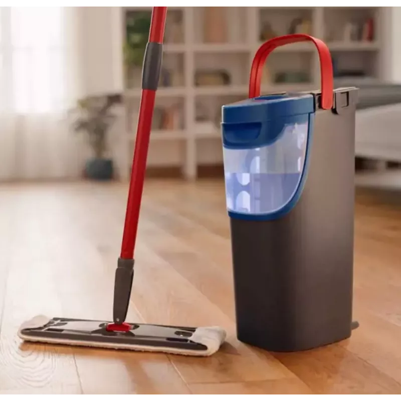 VILEDA Microfibre šluota 1200 ml šlapiam valymui, besisukanti galvutė 360°, kotas 140,5 cm, nuimama skalbiama galvutė
