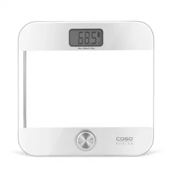 Elektrinės asmeninės svarstyklės Caso Body Energy Ecostyle 03416 – iki 180 kg, tikslumas 100 g, balta/pilka