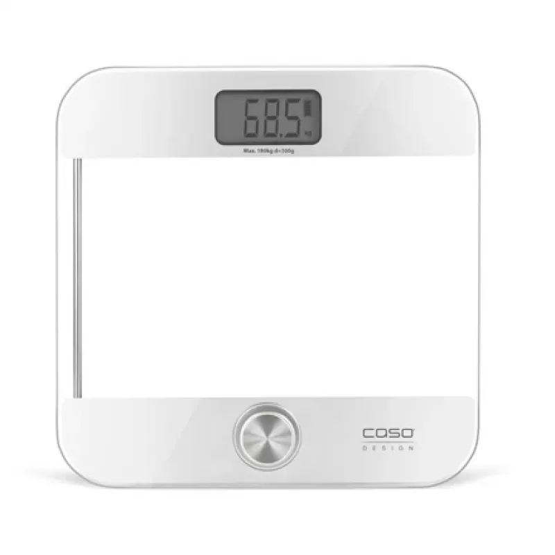 Elektrinės asmeninės svarstyklės Caso Body Energy Ecostyle 03416 – iki 180 kg, tikslumas 100 g, balta/pilka