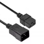 Akyga AK-UP-03 serverio maitinimo kabelio ilgintuvas IEC C20–C19, 1,8 m, juodas