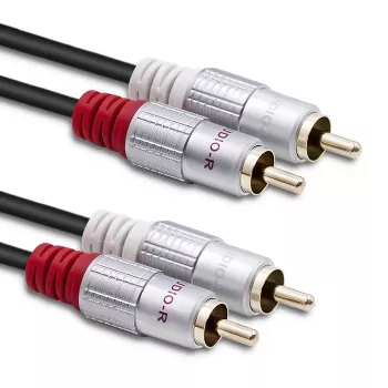 Garso kabelis Qoltec 52338 2 m 2xRCA juodas