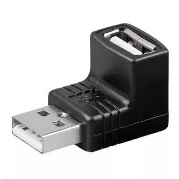 MicroConnect USBAMAFA USB A lyties keitiklis 90° juodas