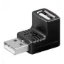 MicroConnect USBAMAFA USB A lyties keitiklis 90° juodas