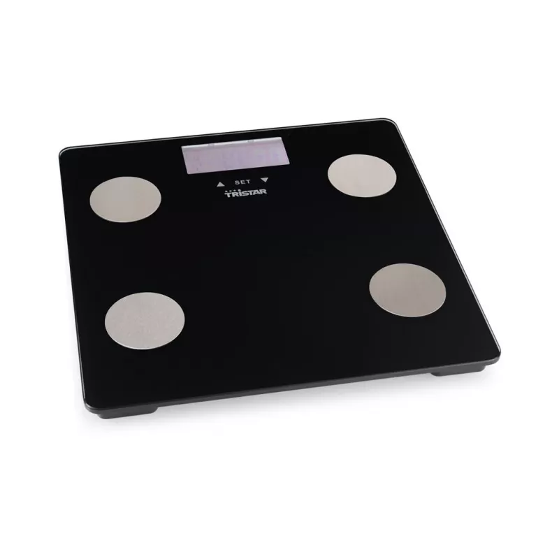 Svarstyklės Tristar WG-2442 – skaitmeninės vonios svarstyklės, 150 kg, 100 g tikslumas, KMI, juodos