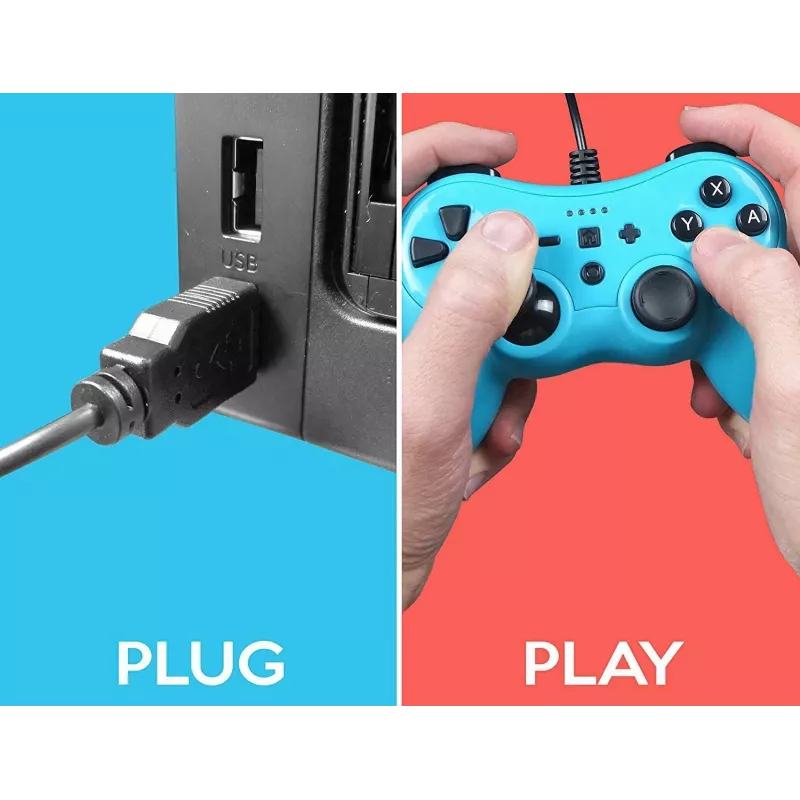Laidinis valdiklis SUBSONIC SA5488-1 Neon Blue – skirtas Nintendo Switch, laidinis ryšys