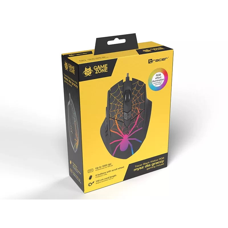 Pelė GAMEZONE Black Widow USB