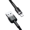 Baseus Cafule USB–Lightning laidas, 2A, 3 m (juoda + pilka)