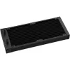 Skysčio aušinimo komplektas DeepCool LQ240 – 240 mm radiatorius, 2×120 mm PWM ventiliatoriai, RGB, vamzdelis 41 cm, aliumininis radiatorius, juodas