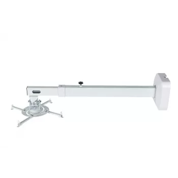 Sieninis laikiklis AVTEK WallMount Next 1200 – plieninis, baltas, teleskopinis, 360° sukimasis, pakreipimas ±42°, maks. apkrova 20 kg