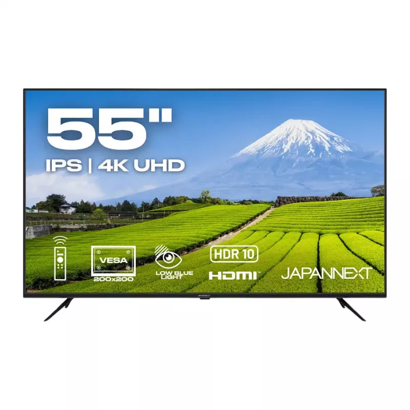 139,0 cm (55 inch) JAPANNEXT JN-IPS550UHD60F 4K Ultra HD IPS 60Hz HDMI USB WLAN Garsiakalbiai Juodas
