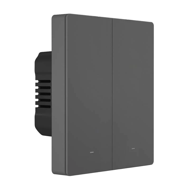 Sonoff M5-2C-80 išmanusis sieninis jungiklis su Wi‑Fi, 2 grandinės, juodas