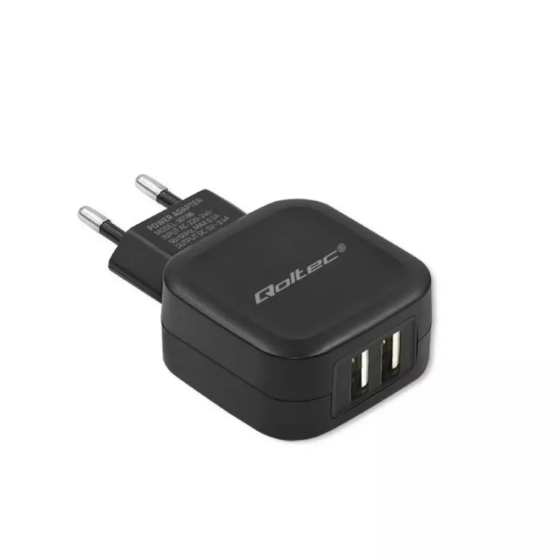 Qoltec 50188 universalus įkroviklis nešiojamam kompiuteriui, išmaniajam telefonui, išmaniajam laikrodžiui, planšetei, telefonui, juodas AC, DC patalpoms