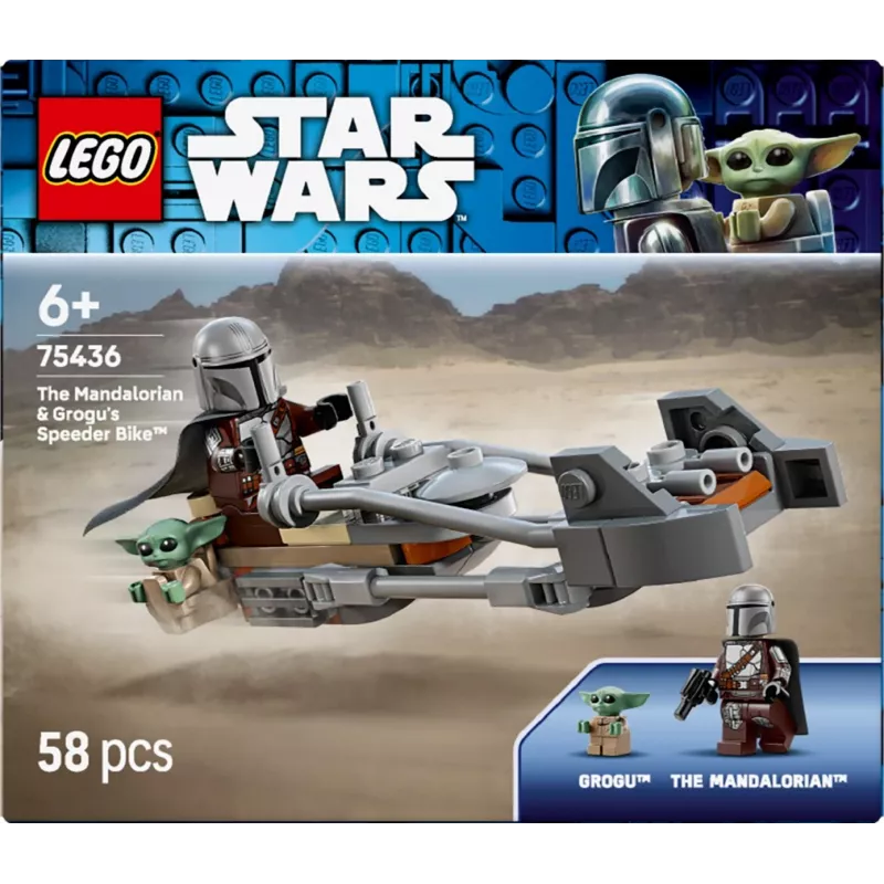 LEGO STAR WARS 75436 Mandaloriečio ir Grogaus greitaeigis motociklas