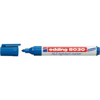 Nuolatinis markeris Edding 8030 NLS High-Tech, mėlynas, bullet antgalis