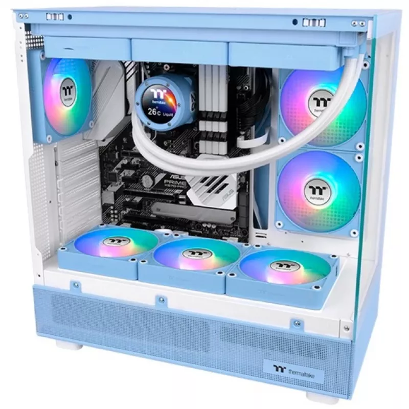 Thermaltake CT140 EX Reverse ARGB 140mm korpuso ventiliatorius 3 vnt. pakuotė Hydrangea Blue