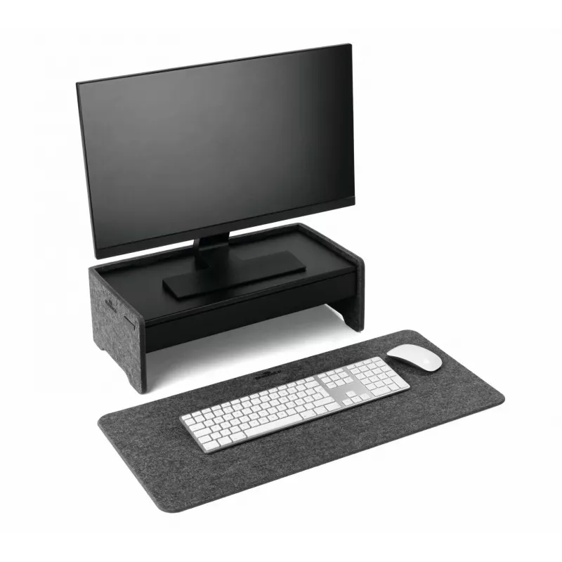 Durable 508201 stalčius monitoriaus laikikliui juodas metalinis 468 mm plotis 221 mm gylis 53 mm aukštis