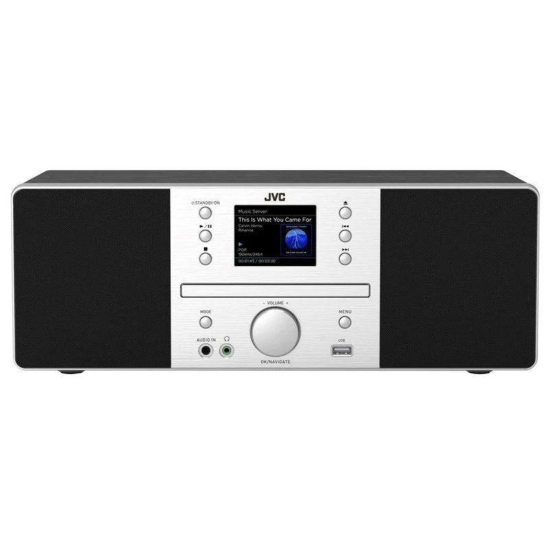 Grindinis garsiakalbis JVC RD-E874B Bluetooth 20W Juodas Sidabrinis