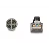 Tinklo kabelis DeLOCK M12 X-coded 8 kontaktų kištukas į RJ45 kištuką PUR (TPU) 1 m