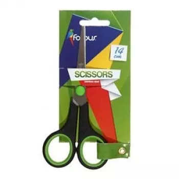 Žirklės FORPUS FO60605 14 cm, gumuotos rankenos, nerūdijančio plieno ašmenys