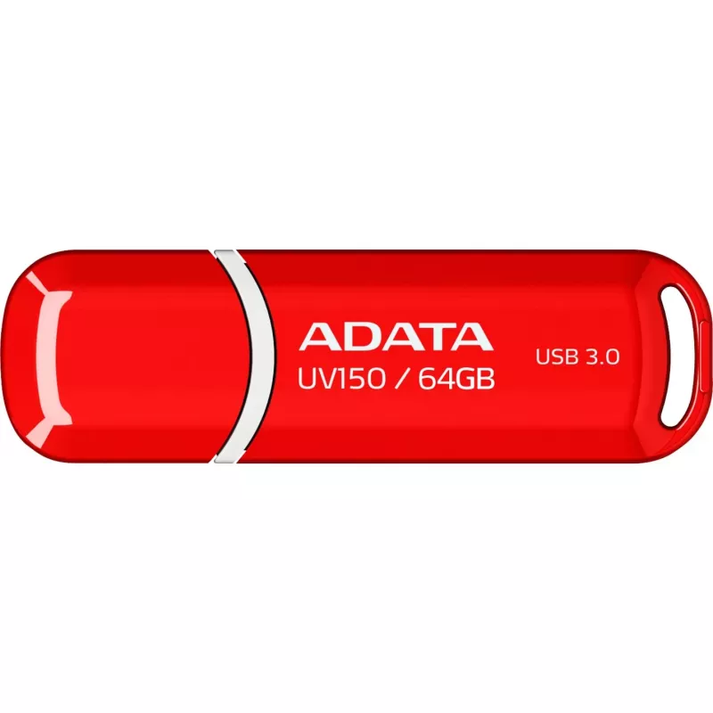 USB atmintukas ADATA DashDrive UV150 64 GB, USB Type-A 3.2 Gen 1, raudonas, su dangteliu