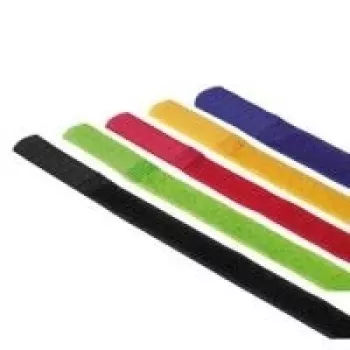 Hama 00020535 kabelio raištis nailoninis juoda, mėlyna, žalia, raudona, geltona 5 vnt.