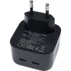 Įkroviklis Inter-Tech PD-2036 išmaniesiems telefonams, juodas, 36 W, 2× USB-C