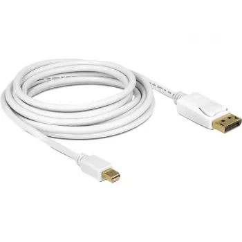 DeLOCK DisplayPort kabelis - Mini DisplayPort (kištukas) - DisplayPort (kištukas) - 3,0 m - Baltas (83483)