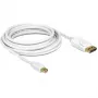 DeLOCK DisplayPort kabelis - Mini DisplayPort (kištukas) - DisplayPort (kištukas) - 3,0 m - Baltas (83483)