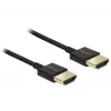 DeLOCK Slim Premium HDMI laidas, 1,0 m, juodas (84771)