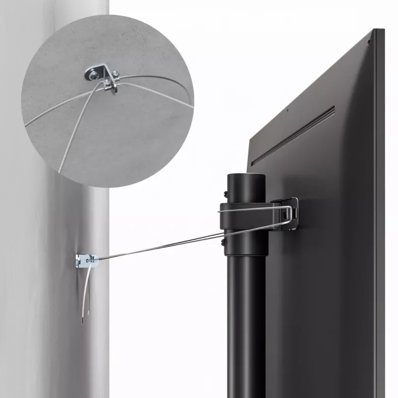 Prie grindų TV stovas MACLEAN MC-494 32–70 colių, VESA iki 400×400 mm, maks. 40 kg, pakreipimas 70°