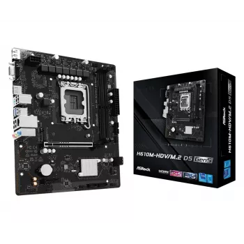 Pagrindinė plokštė ASRock H610M-HDV/M.2 D5 Gen5 (LGA1700, mATX, DDR5, PCIe 5.0)