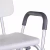Priekabinis dušo kėdės su atlošu ir rankenomis