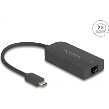 Docking stotelė DeLOCK 66046 USB 3.2 Gen 1 Type-C juoda Ethernet 2.5G