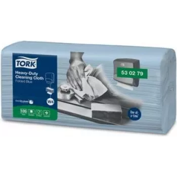 Valymo šluostė Tork 530279 mėlyna, daugkartinė, pakuotė po 105 lapus