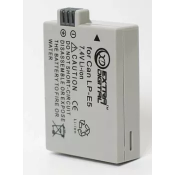 Papildoma baterija extra digital LP-E5 7,2 V 1800 mAh, skirta Canon fotoaparatams