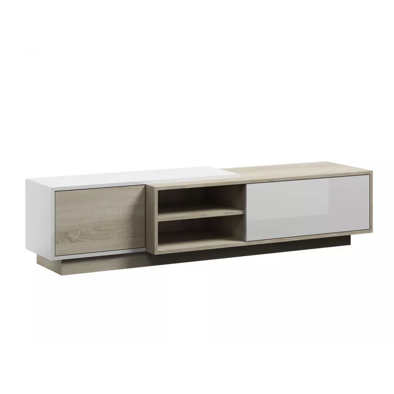 Cama TV spintelė SIGMA1 180 sonomos ąžuolas/baltas blizgus