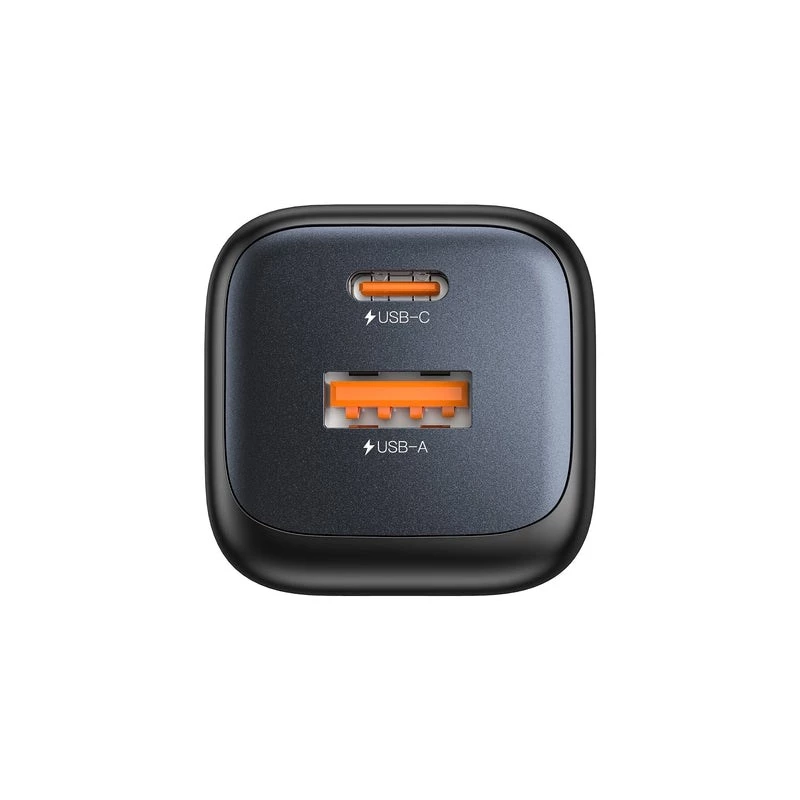 Sieninis įkroviklis Unitek P1128ABK01-EU — 2 prievadų GaN USB‑C ir USB‑A, 20 W, juodas